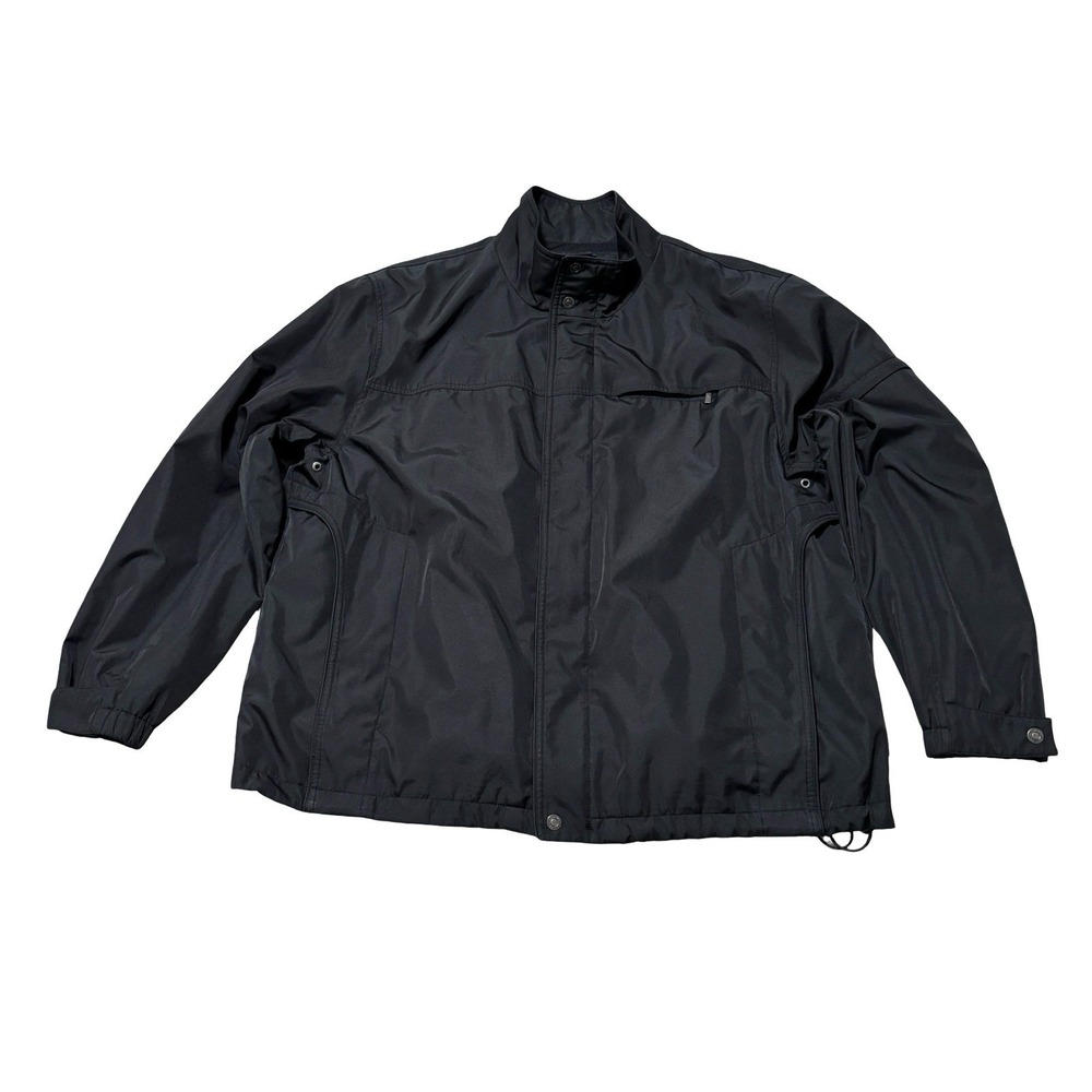 Calvin Klein Men's Full Zip Windbreaker Jacket Black Size XL‎ 26 x 28